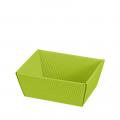 [F277007] Präsentkorb Modern Welle Hellgrün 4-eckig 195x145x100  mm 